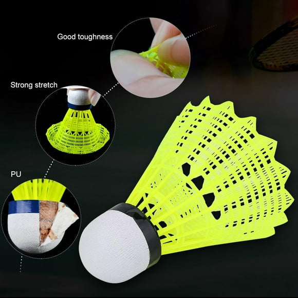 Wchiuoe Badminton Volant, Nylon Badminton Professionnel pour l'Entraînement Accessoire pour la Compétition pour les Loisirs pour les Sports de Plein Air