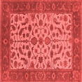 thumbnail image 1 of Ahgly Company Indoor Square Oriental Red Traditional Area Rugs, 7' Square, 1 of 4
