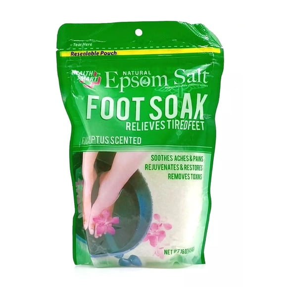 REMOJO DE PIES con sal natural de Epsom (eucalipto) 16 oz (454 G)