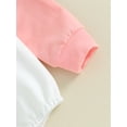 thumbnail image 6 of Bagilaanoe Newborn Baby Girl Oversized Romper Sweatshirt Long Sleeve Bodysuits Letter Print Pullover 3M 6M 12M 18M Infant Casual Tee Tops, 6 of 8