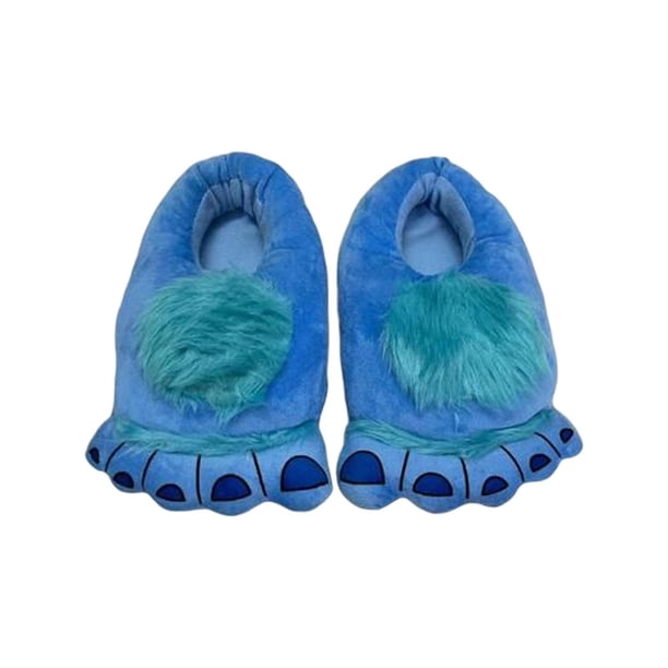 Novedosas pantuflas peludas de , suela deslizante para mujer, cómodas, divertidas, suaves, para el hogar, zapatos de invierno para , Azul Fernando Zapatilla peluda