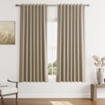 thumbnail image 1 of Juego de cortinas Guken Blackout de 160 cm de longitud, 2 paneles, lino caqui, 1 of 7