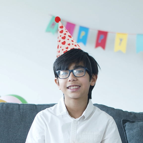 Supvox 10Pcs Red Birthday Party Supplies Disposable Hats for Festive Occasion Decoration