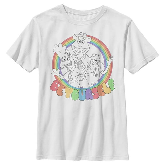 Boy's The Muppets Be Yourself  Graphic Tee White X Large