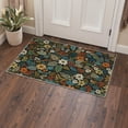 thumbnail image 5 of GENIMO 8'x10' Area Rug for Living Room, Large Machine Washable Non Slip Low Pile Rug for Bedroom Dining Room, Soft Floral, Forest Green, 5 of 7