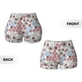thumbnail image 5 of Vsdgher Abstract Floral print Workout Shorts for Women Seamless Soft Smooth Gym Yoga Scrunch Active Exercise Fitness Shorts, 5 of 8