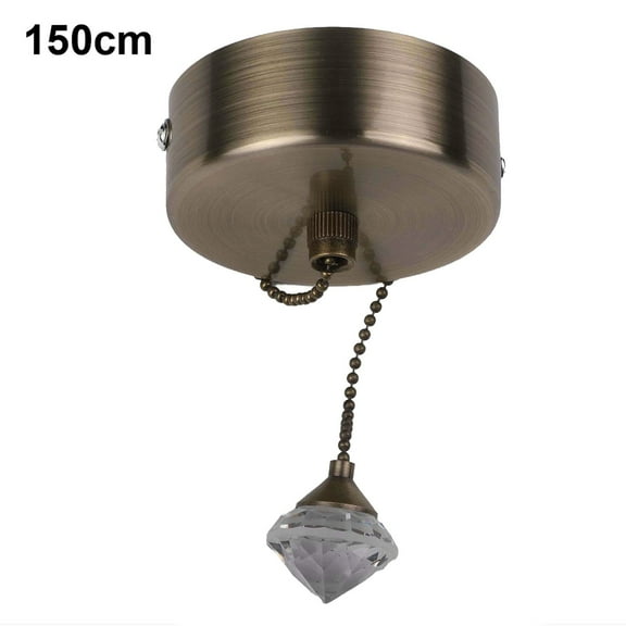 Bathroom Ceiling Pull Cord Light Switch with 150cm Chain,Chrome Finish Ceiling Light Control for Wet Locations