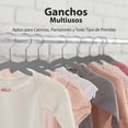 thumbnail image 4 of 50 Ganchos de Terciopelo para Ropa de Bebe, Gancho Plateado Giratorio de 360 Grados GRIS, 4 of 4