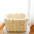 thumbnail image 4 of Gnwei Small Storage Baskets, Natural Cotton Rope Woven Baskets for Organizing, Tiny Oval Storage Easter Baskets, Small Basket, Cat Dog Toy Baskets, Bathroom Organization Bin, 4 of 7