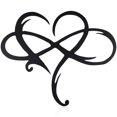 thumbnail image 1 of Signo de corazón infinito Decoración de pared Arte de metal Amor Letrero para colgar en la pared Colgador de puerta para jardín al aire libre Patio Sala de estar Decoración de dormitorio Adornos para Muyoka Hogar, 1 of 6