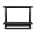thumbnail image 3 of Lev Indoor 1-Shelf Wood Rustic Navy Blue End Table for Living Room, 3 of 7