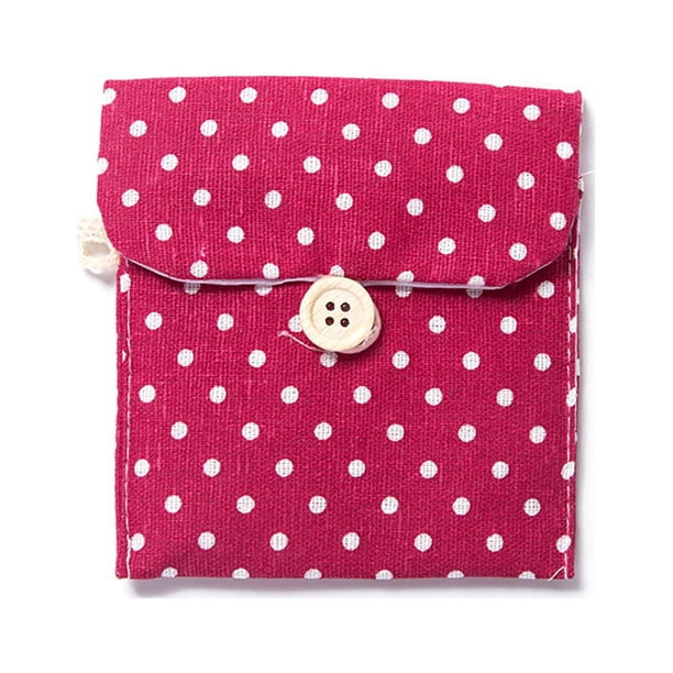 Injueey Monedero para mujer, soporte para tampones, almohadilla sanitaria, organizador de gran capacidad, bolsa de almacenamiento, bolsa de Almacenamiento y organización del hogar Vino rojo