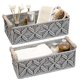 thumbnail image 2 of Cesta de almacenamiento de macramé, cestas de decoración bohemia para organizar, cesta decorativa tejida para encimera, cesta de papel higiénico A, 2 of 6