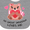 thumbnail image 4 of Inktastic My Great Grandma Loves Me- Bear and Hearts Boys or Girls Baby Bib, 4 of 4