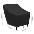 thumbnail image 6 of Ltrototea Patio Chair Covers for Outdoor Furniture Waterproof 2 PACK, Lawn Chair Covers 210D Heavy Oxford Cloth, Large Covers for Lounge Lawn Deep Seat Black,27"W x 31"D x 40"H, 6 of 10
