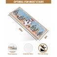 thumbnail image 5 of Blue Christmas Stair Treads for Wooden Steps Indoor Runner Rug Carpet,Snowman Squirrel Cat Pine Tree Winter Snow 7 Pieces Peel and Stick Staircase Step Treads Covers Washable Throw Door Mats,30"x8", 5 of 7