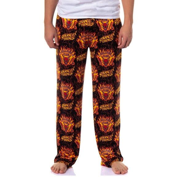 Stranger Things Pants Men's Hellfire Club Adult Lounge Sleep Pajamas