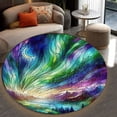 thumbnail image 4 of Round Area Rug, Aurora Borealis2 Non-Slip Floor Mat, Soft Washable Carpet for Living Room Bedroom Decor 24 Inch, 4 of 6