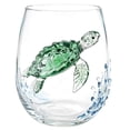 thumbnail image 2 of CuiLiyq 2D Printed Sea Creatures Stemless Wine Glass, Coastal Beach Themed Drinking Tumbler, Nautical Decor Glassware for Water, Wine, Cocktails, Unique Housewarming Gift for Sea Lovers, 2 of 7