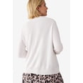 thumbnail image 2 of Ellos Plus Size Lightweight Fine Knit Relaxed V-Neck Boxy Cardigan, 2 of 6