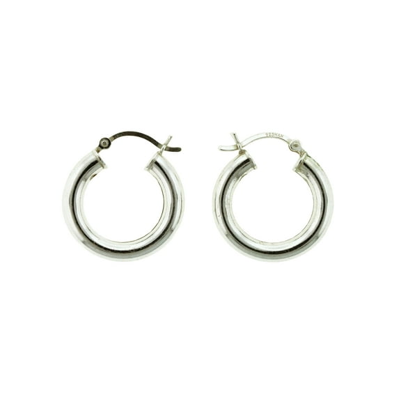 Sterling Silver 22x4mm Polished Hoops