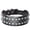 Blue, variant on Pet Artist 2-Inch Wide Retro Studded Dog Collar - Genuine Leather, Rivet Heavy Duty, Adjustable for Large Dogs