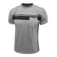 thumbnail image 5 of Rhuody Short Sleeve mens t shirt Round Neck Tee Pullover Striped Printed Lightweight Tops Clothes Light Gray S, 5 of 7
