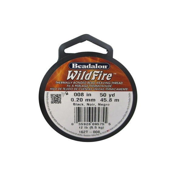 Beadalon Wildfire Bead Thread .20mm 50yd Black