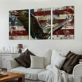 thumbnail image 2 of Shadudu American Flag Bald Eagle Canvas Wall Decor for Bedroom Living Room Home Office Ready to Hang - Set of 3 Triptych Artwork 12x16 Inches 12"x16"x3pcs, 2 of 6