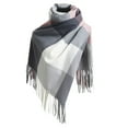 thumbnail image 3 of Womens Plaid Colorblock Winter Scarf Large Soft Blanket Wrap for Cold Weather Comfort, 3 of 3