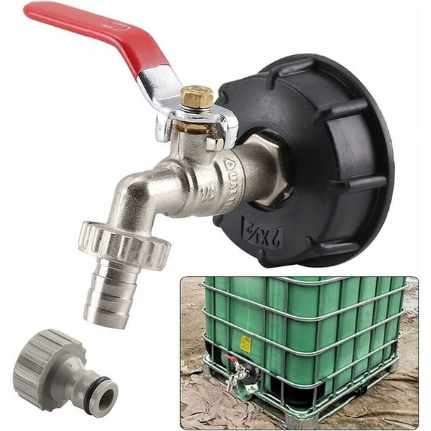 Accesorio de manguera de 1 a 2 pulgadas, diseño de boca ancha fácil de limpiar, compatible con proyectos de riego que ahorran agua y grifo de rosca gruesa para un rendimiento confiable en condiciones