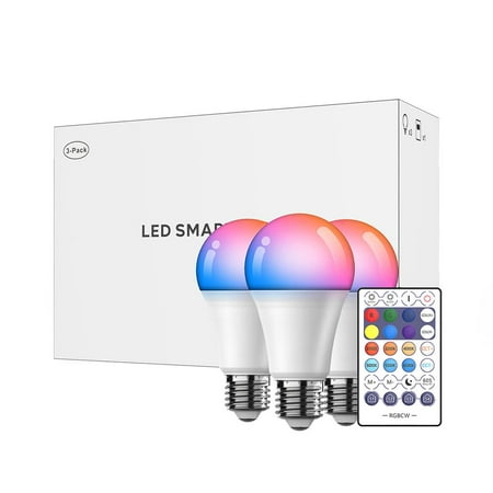 

Three Modes RGB Smart Bulb 9W 110V WiFi Coloring Changing Bulb Bluetooth Voice Control Light Bulb 0-800LM 2700-5600K Dimmable E27 LED Bulb with Remote Control for Bedroom Study