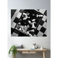 thumbnail image 2 of Black And White Chess Pieces And Board Photography Poster Wall Art, Modern Wall Decor, 16x24 UNFRAMED, 2 of 2