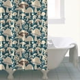 thumbnail image 4 of Beige Brown Mushroom Blue Pattern Shower Curtain 72"x72" ,Bathroom Decorative Shower Curtains Set with 12 Hooks,Modern Waterproof Washable Shower Curtain, 4 of 6
