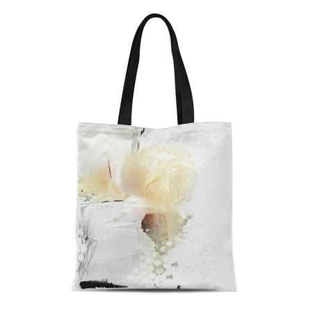 Brown Canvas Bag ASHLEIGH Canvas Tote Bag Tan Abstract Serenity Brown Painting John Allen Finnegan Artist Reusable Handbag Shoulder Grocery Shopping Bags ()