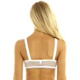 thumbnail image 5 of Camisola de rejilla transparente sexy para mujer, top corto, lencería con tirantes finos, color sólido, camiseta sin mangas ajustada, ropa de club, 5 of 5
