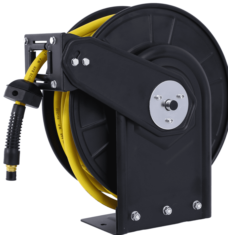 Air Reel 3/8"x50' Hybrid Polymer Hose 300 PSI Steel Frame