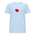thumbnail image 5 of Tops para hombre, blusas y camisas de manga corta con cuello redondo para hombre, camiseta deportiva informal con estampado de corazones a la moda para hombre, blusa de poliéster de manga corta con cu, 5 of 5