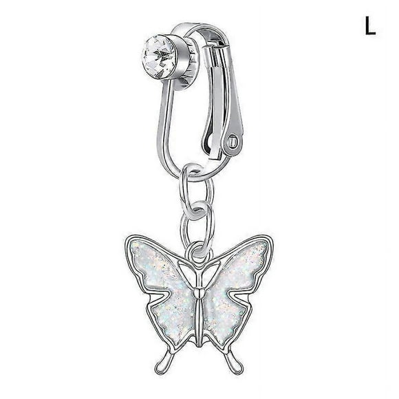 1pc Fake Belly Button Ring Fake Clip On Belly Piercing Non Piercing Navel Ring
