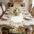 thumbnail image 7 of Kbndieu Happy Easter Table Runner Spring Holiday Centerpiece Floral Eggs Bunny Kitchen Dining Table Decoration for Indoor Outdoor Home Party Decor, 7 of 7
