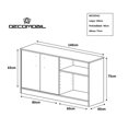thumbnail image 4 of Credenza DECOMOBIL Mueble para TV Minimalista De Lujo CRE-04-140X40-G/NM, 4 of 5