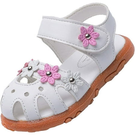 

Girls Closed-Toe Summer Solid Flower Outdoor Sport Casual Sandals(Toddler/Little Kid)