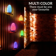 Himalayan Glow Color Changing Salt Lamp with Plastic Base and LED Night Light, 4-6 lbs