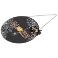 thumbnail image 3 of WoodenHalloweenSpiderWebWelcomeSignwithBow-Indoor/OutdoorDecorativeHangingBoard, 3 of 5