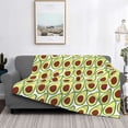 thumbnail image 2 of Rateoe Avocado Pattern Flannel Throw Blanket, Ultra-soft Blanket for Bed, Couch, Car, Hypoallergenic Anti-pilling blanket-40"x30"(Horizontal), 2 of 6