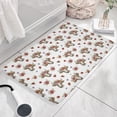 thumbnail image 3 of White Cow Hat Flower Pattern Flannel Non Slip Door Rugs,Washable Door Mats Indoor,Decorative Door Mats,Dirt-Resistant and Absorbent Doormat for Entrance,Bedroom,Kitchen,Bathroom,23.5x16in(60x40cm), 3 of 5