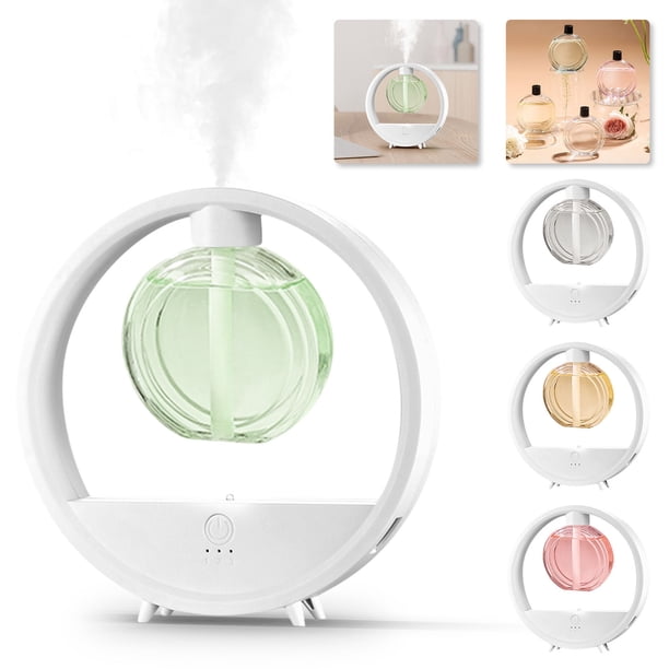 Difusor y humidificador de aromaterapia de colores con luz nocturna - Depósito de 60 ml, 4 modos, USB, para casa y oficina