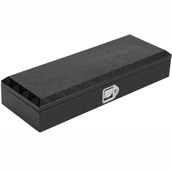 QinaQin Aluminum Truck Tool Box 34.5*12.75*6.4 inch Heavy Duty for Jobsite and Truck Bed Storage