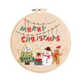 thumbnail image 3 of Kit de bordado navideño, kit de , regalo de Navidad para adultos Muñeco de nieve y arbol, 3 of 8