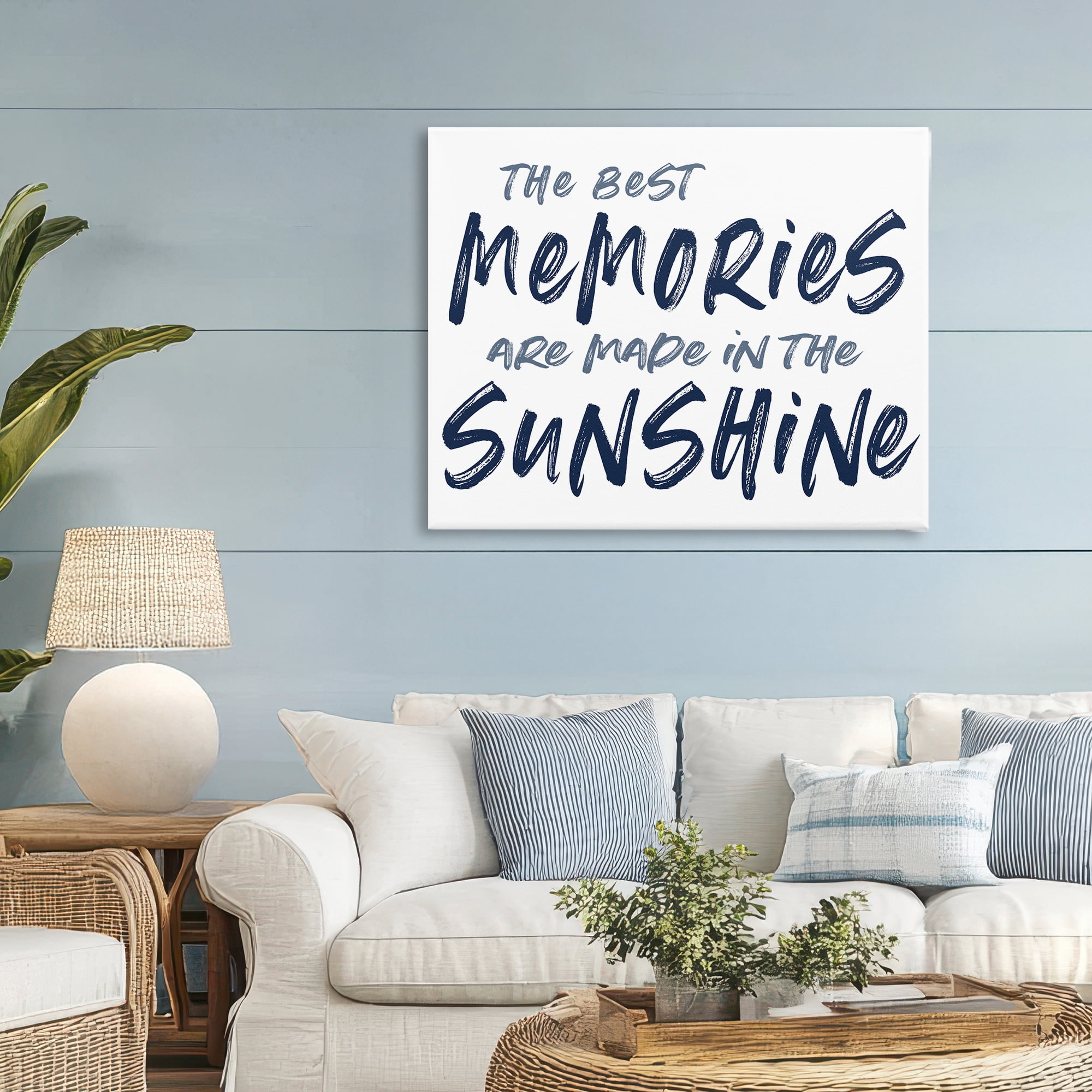 Memories Made In Sunshine Canvas Wall Art, design by Lettered and Lined